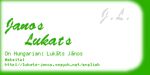 janos lukats business card